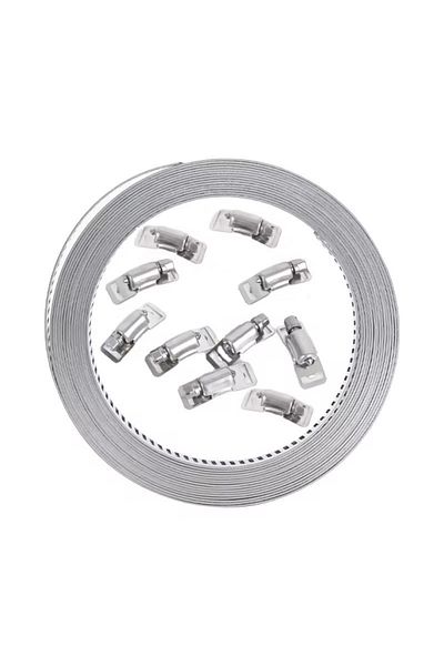 YATE10 Ribbon Clamp (8Mmx150Cm Ribbon+10 Pieces Clamps)