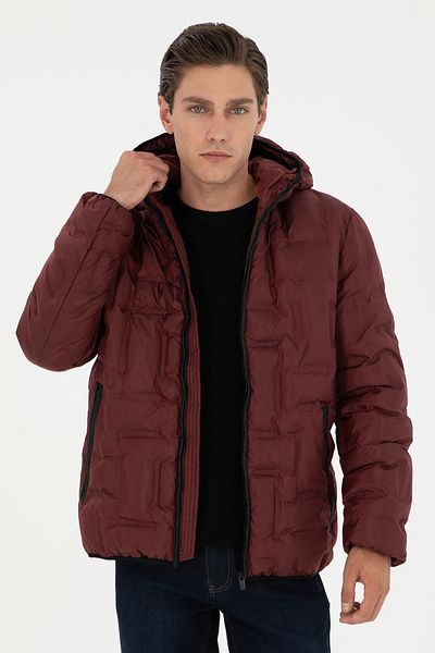 U.S. Polo Assn. معطف أحمر كلاريت للرجال 50292895 -VR014