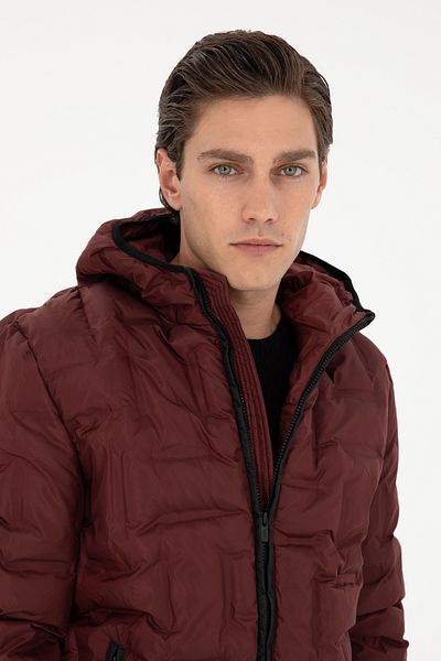 U.S. Polo Assn. معطف أحمر كلاريت للرجال 50292895 -VR014