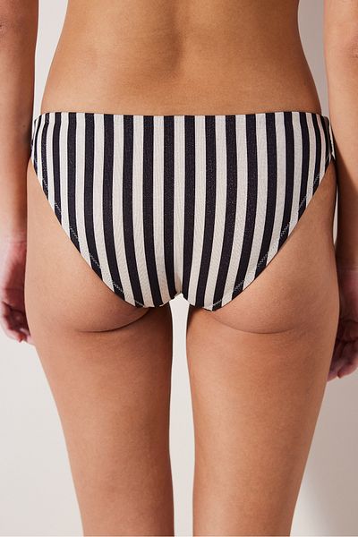 Penti Glitzernde, gestreifte Alia-Slip-Bikinihose