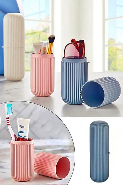 Boldy Travel Storage Container Toothbrush Holder Organizer Bathroom Box Multi-Purpose Makeup Box Glasses Box 1 Piece