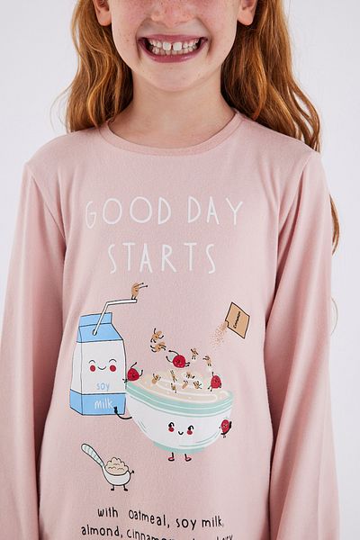 Penti Girl's Vegan Starts 2-Piece Thermal Pajama Set