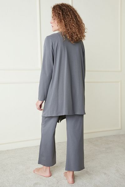 Penti Dark Gray Mama Pregnant Stone Relax Dressing Gown