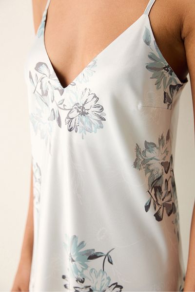 Penti Camille Satin Light Gray Nightgown