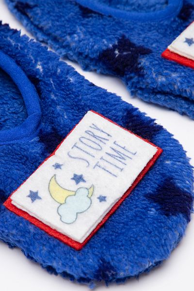 Penti Saks Blue Boy's Book Booties με μοτίβο Κάλτσες