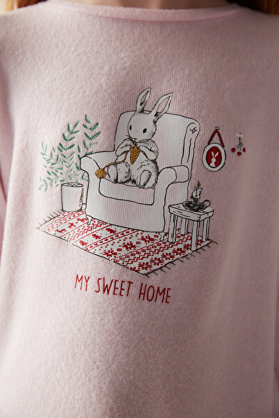 Penti Kız Çocuk Sweet Home Uzun Kollu Pijama Takımı
