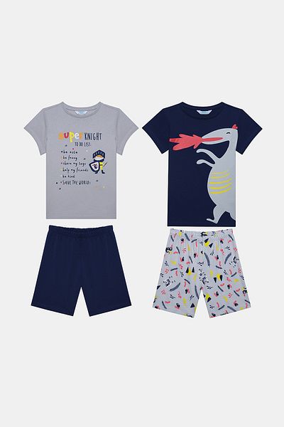 Penti Boy's Superknight 2-Piece Multicolor Pajama Set