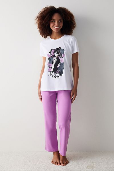 Penti Tokyo Multicolored Pants Pajama Set