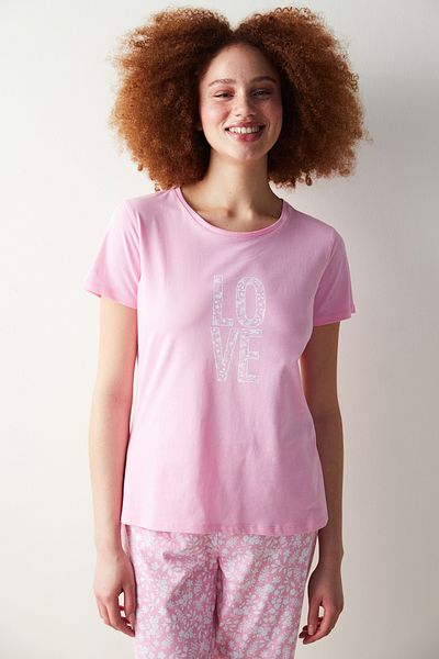 Penti Ent Love Pink Capri Pajama Set