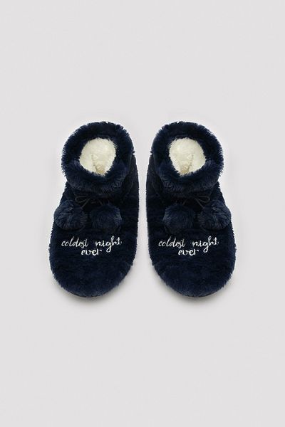 Penti Πρωτοχρονιάτικα μποτάκια Navy Blue Pompom