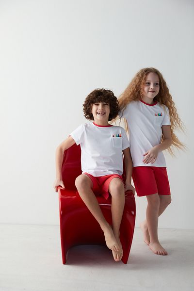 Penti Unisex Παιδικό Σετ Πιτζάμα με Παστέλ στάμπα