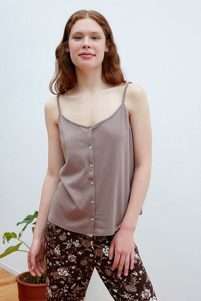 Penti Μπεζ Precious Pointel Tank Top