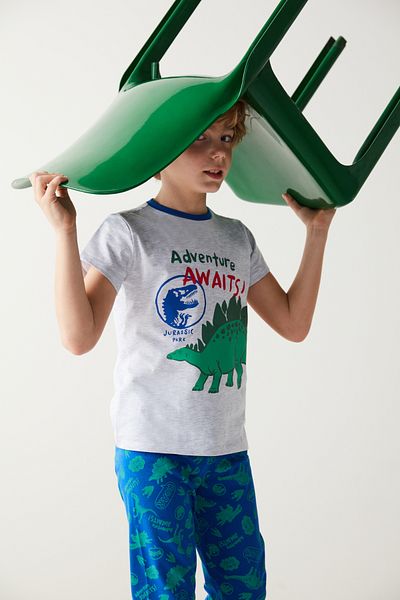 Penti Boy's Dinosaur Printed Pajama Set