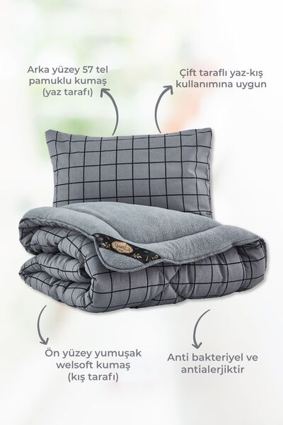 MARLA HOME Welsoft Line Desen Tek Kişilik Renkli Uyku Seti