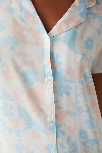 Penti Multicolored Flora Shirt Trousers Pajama Set