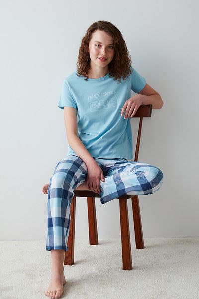 Penti Set de pijamale cu carouri cu formula de familie