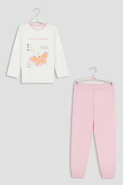 Penti Set de pijamale multicolore pentru fete cu fluture monarh