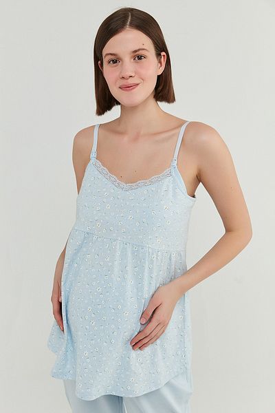 Penti Mama Blue Ditsy Athlete Pijama Top
