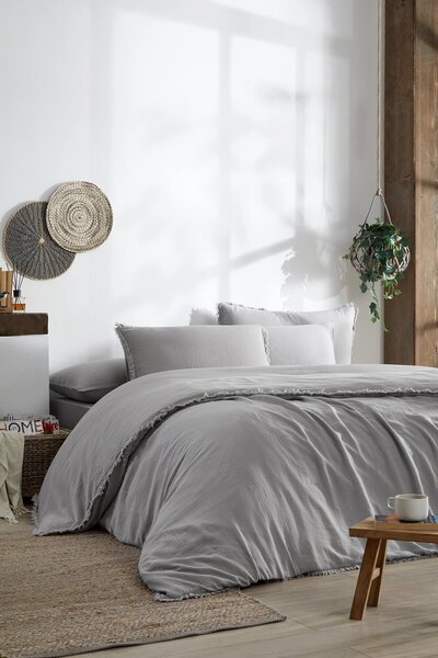 Özdilek Özdilek Sofia Battal Boy Lastikli Fitted Çarşaf Müslin Nevresim Takımı