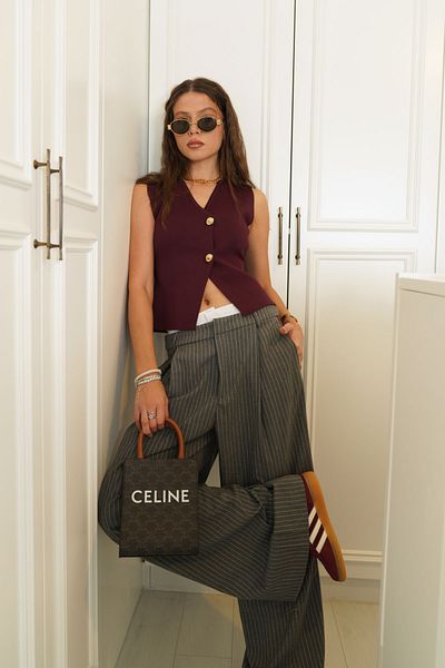 SeninOlsun Vestă roșie Claret Zr Model 2 Butoane