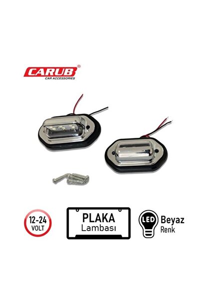 NS Nilser Auto Parts Plaka Lambası Nikelaj SMD LEDLİ 12V 24V Takım 	BR4322766