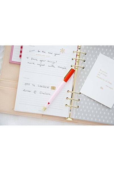 Chapters Premium Roller Pen, Pale Pink & Orange