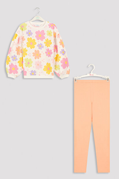 Penti Çok Renkli Kız Çocuk Papatya Desenli Pijama Takımı