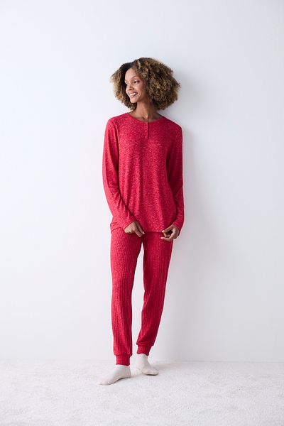 Penti Red Bloom Soft-Pyjama-Set – Hose