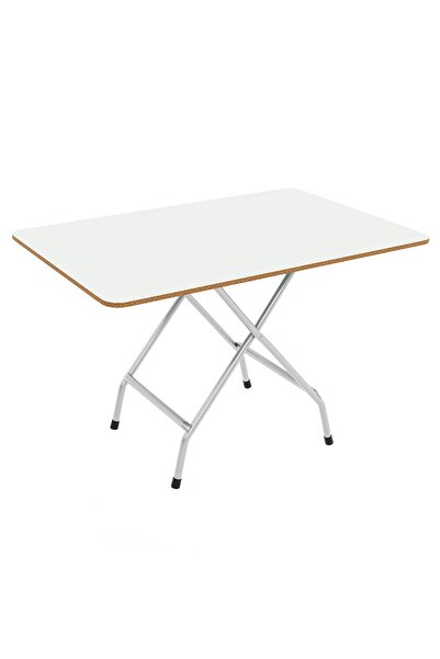 eportatif 60x90 Beyaz Katlanır Masa Kırma Mutfak Masası 1117