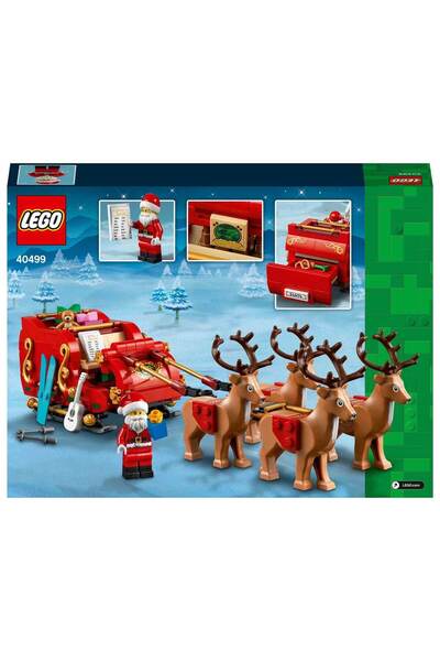 LEGO Noel Baba’nın Kızağı 40499 – 9 Yaş ve Üzeri Çocuklar için Minifigür ve Ren Geyiği