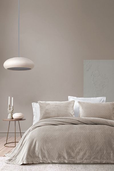 Yataş Beige Double Blanket Bedspread Set