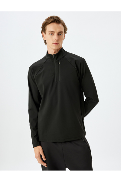 Koton Αθλητικό φούτερ με γιακά με φερμουάρ