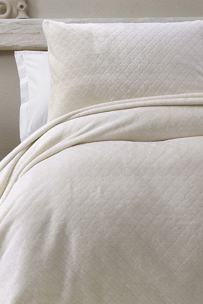 Yataş Belly Double Blanket Bedspread Set - Champagne