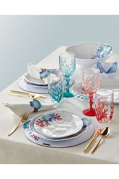 CHIARA ALESSI Bamboo Blue Polyester Napkin Holder 2 Pieces