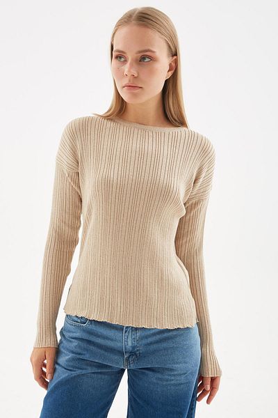 Fashion Friends Bluză din tricotaje cu sclipici de culoare bej
