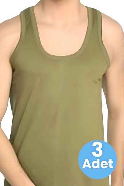 Uniquetrenders Ανδρικό βαμβακερό εσώρουχο 3'li Athlete Soldier Singlet Soldier
