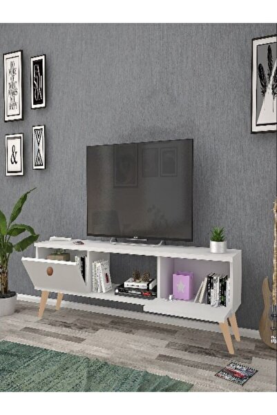 Mbes Mobilya 140 Cm Eda Beyaz Tv Ünitesi
