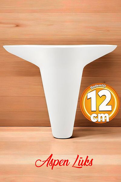 Badem10 Mobilier alb de lux Aspen - canapea, fotoliu, unitate TV, ridicare pat canapea, picioare de 12 cm