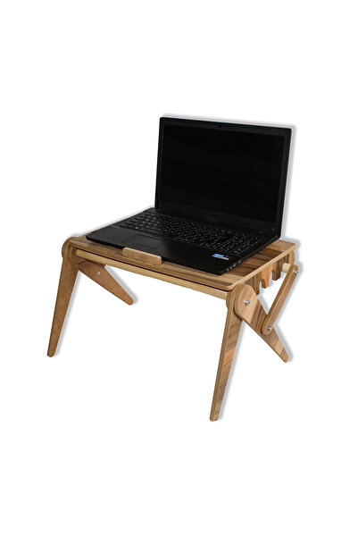 Home Dzgn Home Katlanabilir Ahşap Laptop Standı Sehpası Masası Notebook Standı Bilgisayar Yükselticisi