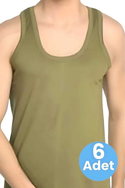 Uniquetrenders Ανδρικά βαμβακερά εσώρουχα 6'lı Athlete Soldier Singlet Soldier