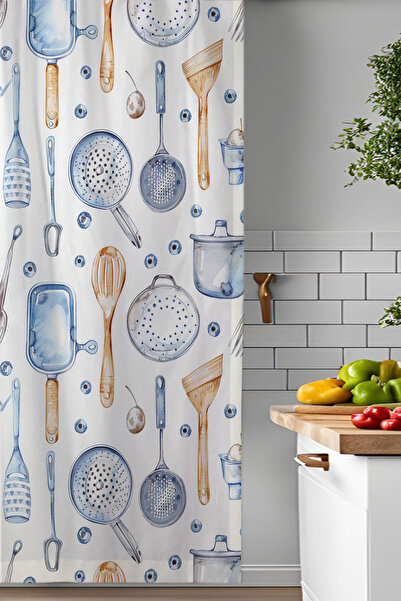 Else Dekor Κουρτίνα φόντου κουζίνας 140x260cm με μοτίβο ψηφιακής εκτύπωσης