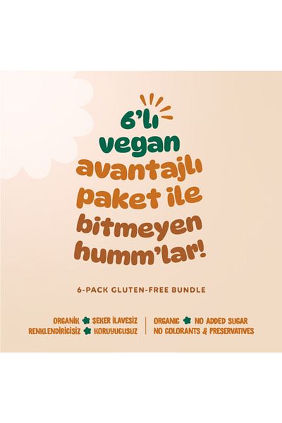 Humm Organic Organic Vegan Oat Bar Snack Package - 6 Pieces (2 Types)