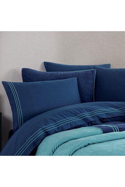 Hobby Line Çift Kişilik Çeyiz Seti - Lacivert Turkuaz