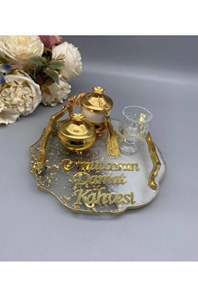 gifthomeshop Damat Kahvesi Fincanları - Gold Ve Gümüş Rengi