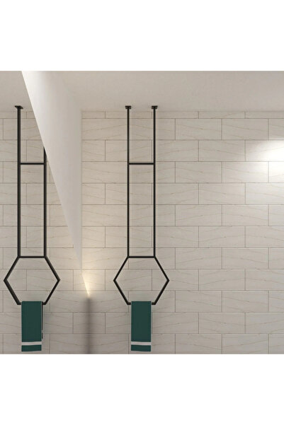 Grandmix حامل مناشف معدني مثبت على السقف - شماعة سقف سداسية