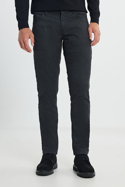 ALTINYILDIZ CLASSICS Cotton Slim Fit Slim Fit 5 Pockets Dobby Flexible Casual Μαύρο παντελόνι