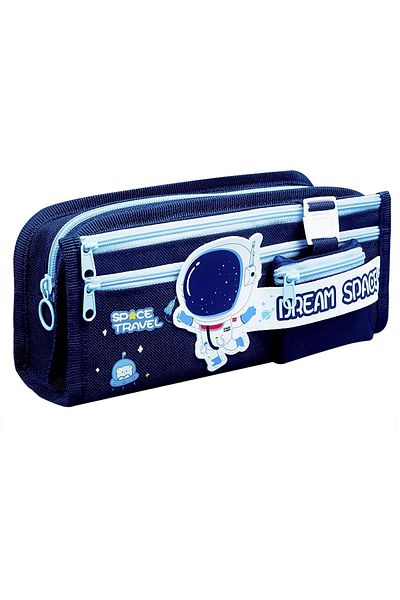 Go Veform Navy Blue Children's Pencil Bag - Multi-Compartment, Model 7458