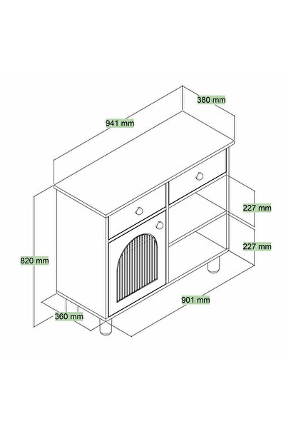 SESA MOBİLYA AKSESUARLARI Ares Kahve Köşesi Dolabı - Kum Beji Çok Amaçlı Ahşap Dolap - Mutfak/dekorasyon Ürünü Soft Kum Beji