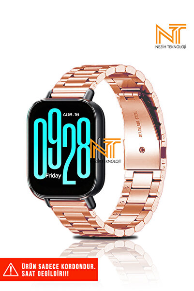Nezih Case Redmi Watch 5 Active / Redmi 5 Lite Uyumlu Paslanmaz Çelik Baklalı...