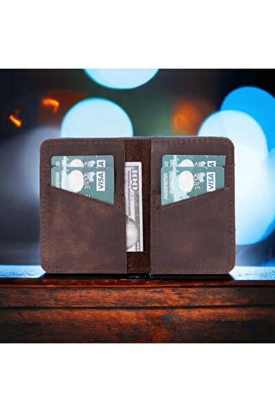 PLM Enrico Slim Deri Kartlık TN3 Kahverengi